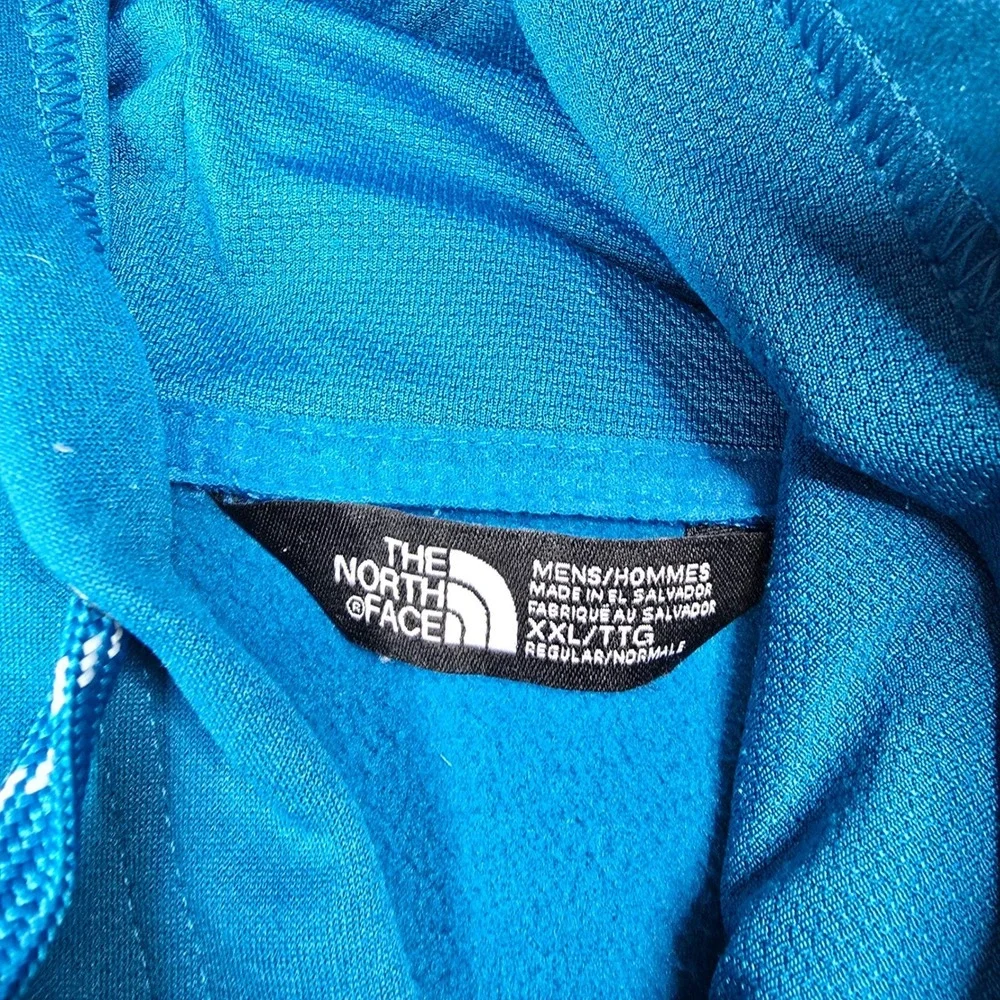 The North Face‎ Mens Hoodie Blue XXL Pullover Logo Pocket Fleece Lined Outdoor